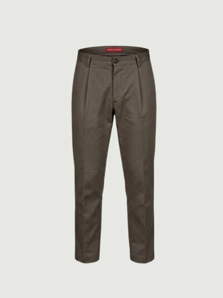 Pantalone con tasche americane lino cotone moro CO0515M 2000 ANDREA MORANDO 
