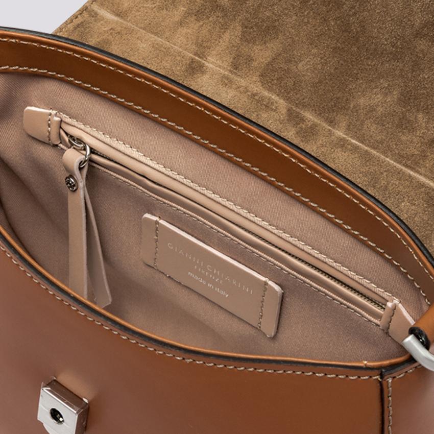 BORSA Grace in PELLE spazzolata nut BS 10410 CALF-NA 2908 GIANNI CHIARINI 