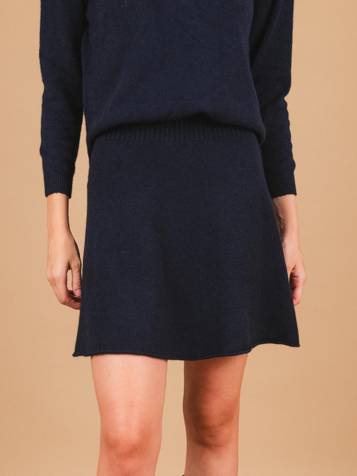 MINI GONNA IN MAGLIA BLU 0370/286 0115 BIMOR 