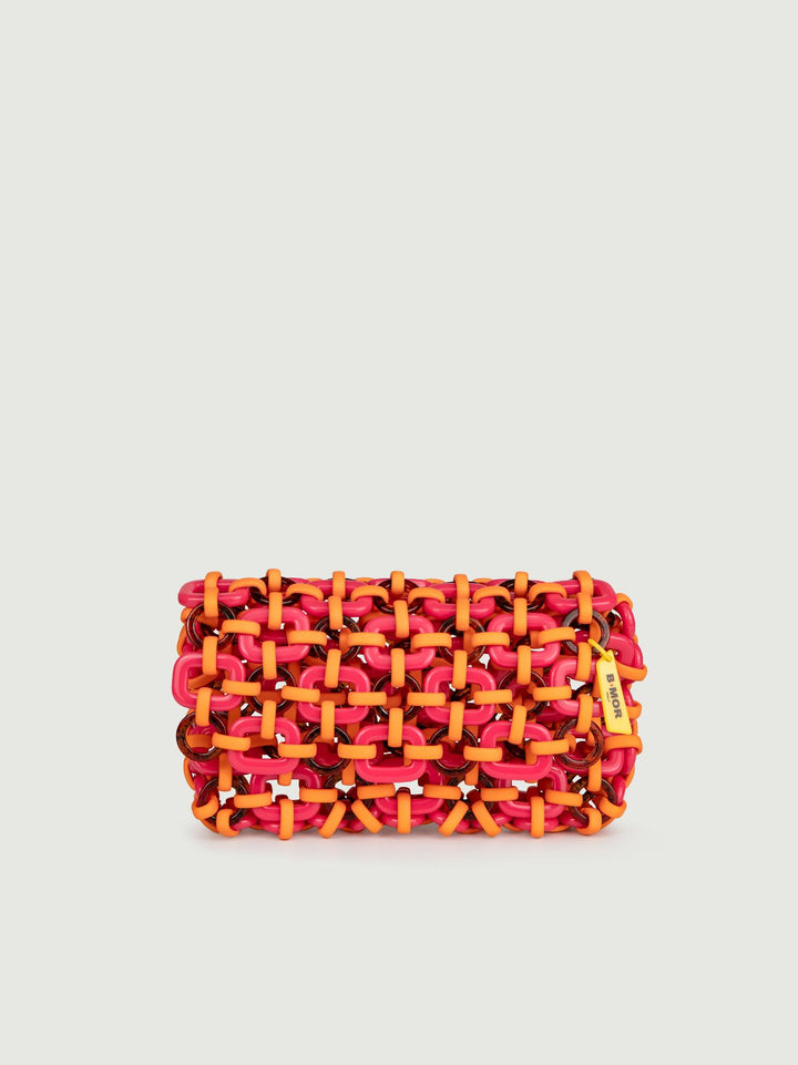 CLUTCH IN RESINA MULTICOLOR FUCSIA "SHELL" SHELL FUCSIA BIMOR 