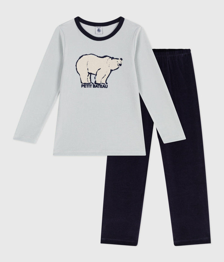 Pigiama in ciniglia bambino A0EGD 01 PETIT BATEAU 