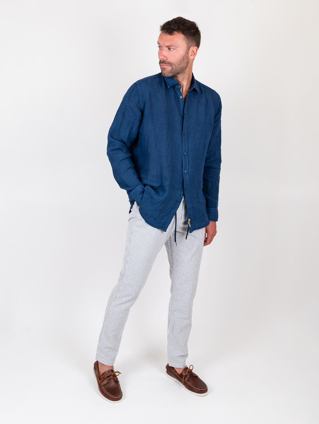 Camicia in lino bluette BRAD/TC/TC162 B73 BAGGIES 