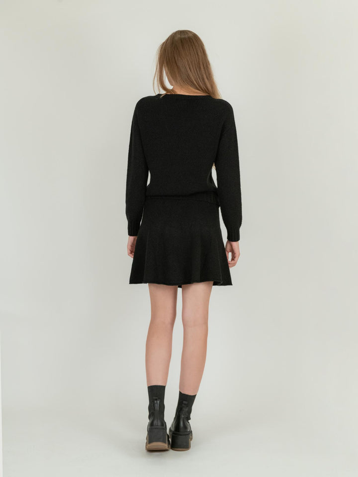 MINI GONNA IN MAGLIA NERA 0370/286 0010 BIMOR 