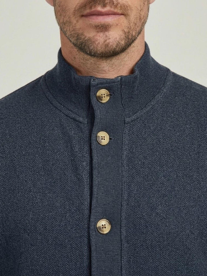 Giacca in maglia di cotone blu 5574426 220 ANDREA MORANDO 