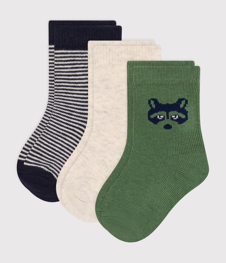 3 paia di calzini in cotone con topolino A0B8L 01 PETIT BATEAU 