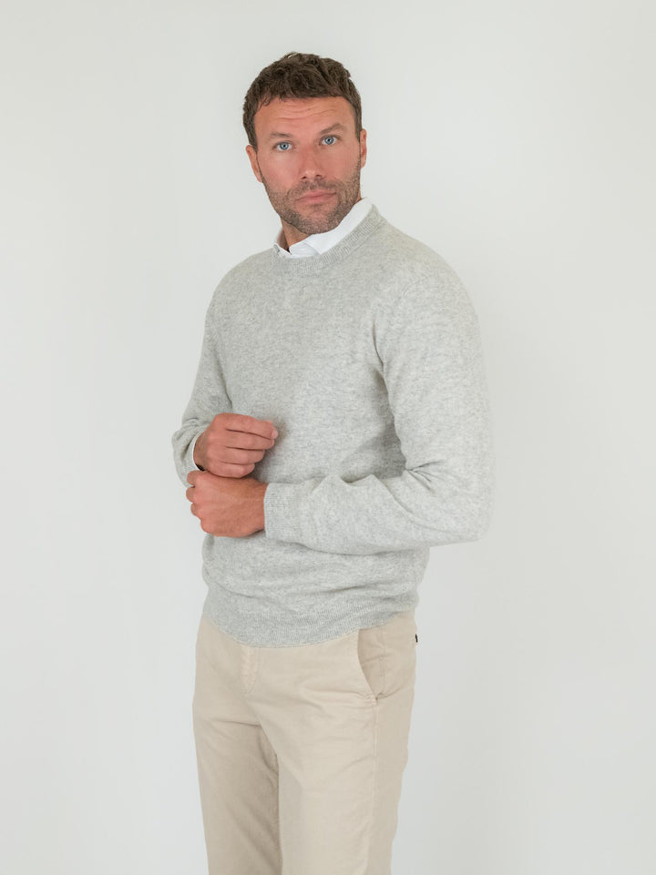 GIROCOLLO TRADER IN CASHMERE GRIGIO CHIARO TRADER LIGHT GREY ABSOLUT CASHMERE 