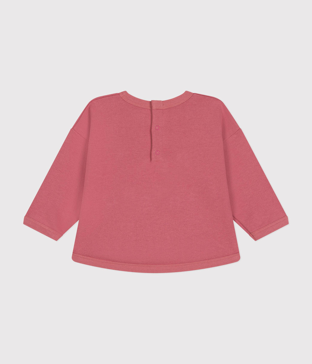 Maglia in tessuto felpato rosa A0B6Y 02 PETIT BATEAU 