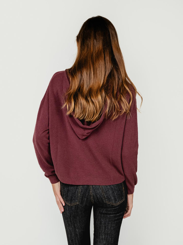 MAGLIA CON CAPPUCCIO BORDEAUX 022004 2200 BIMOR 