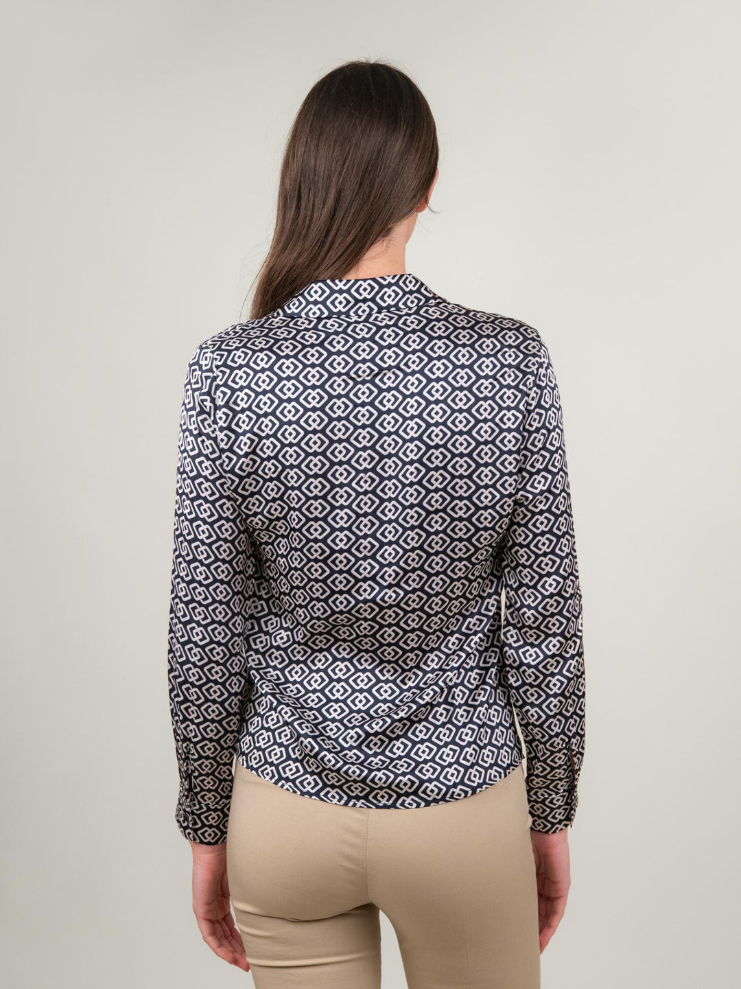 CAMICIA BLU STAMPA GEOMETRICA C2446G7 V4 ANDREA MORANDO 