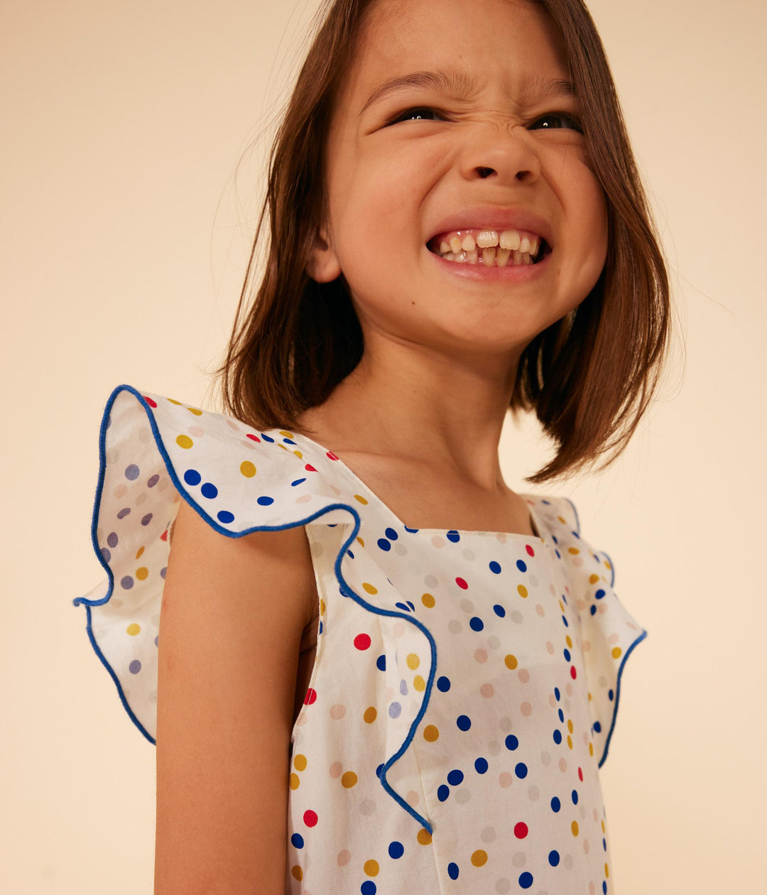 ABITO STAMPATO IN POPELINE BAMBINA A09NL 01 PETIT BATEAU 
