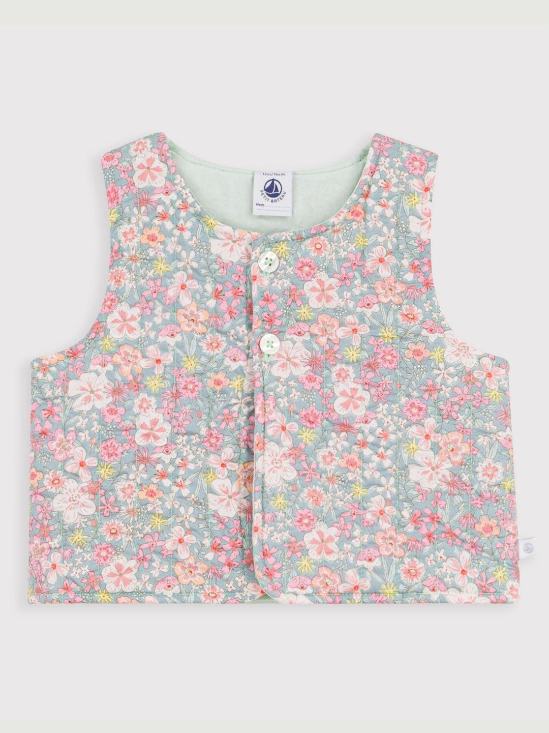 Gilet in cotone con stampa floreale A0EZV 01 PETIT BATEAU 