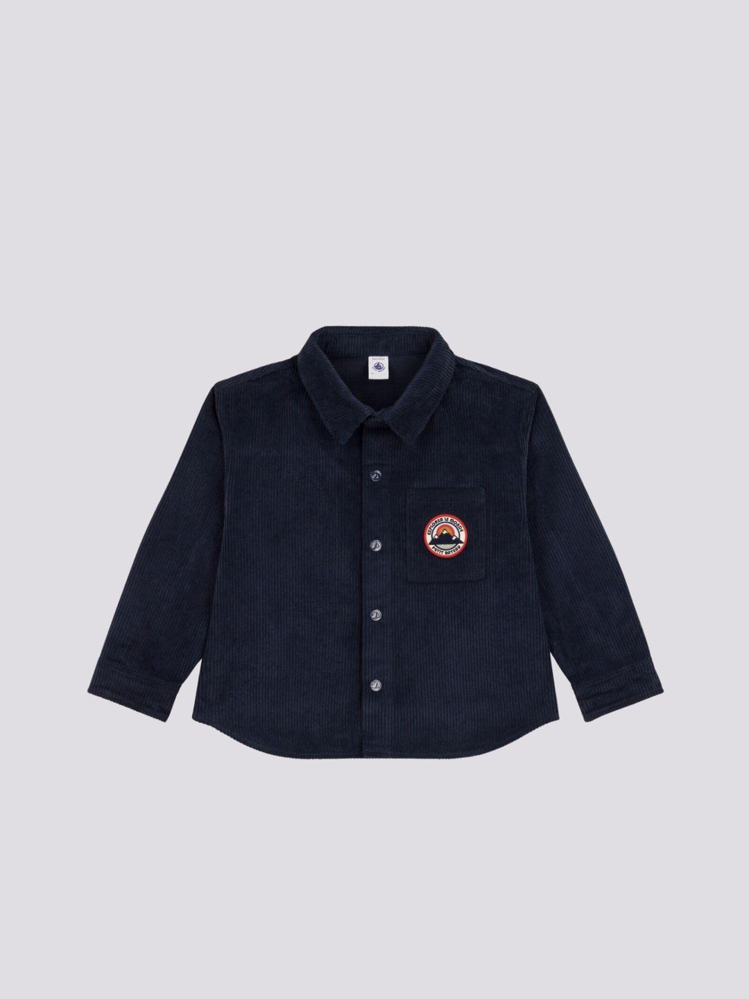 OVERSHIRT IN VELLUTO A COSTE GROSSE BLU A083H 01 PETIT BATEAU 