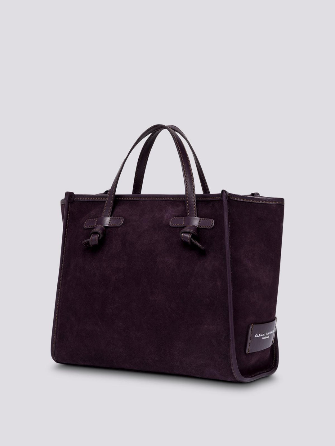TOTE MISS MARCELLA 32 in camoscio prugna BS 9752 CM-PL 330 GIANNI CHIARINI 