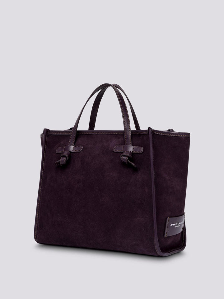 TOTE MISS MARCELLA 32 in camoscio prugna BS 9752 CM-PL 330 GIANNI CHIARINI 