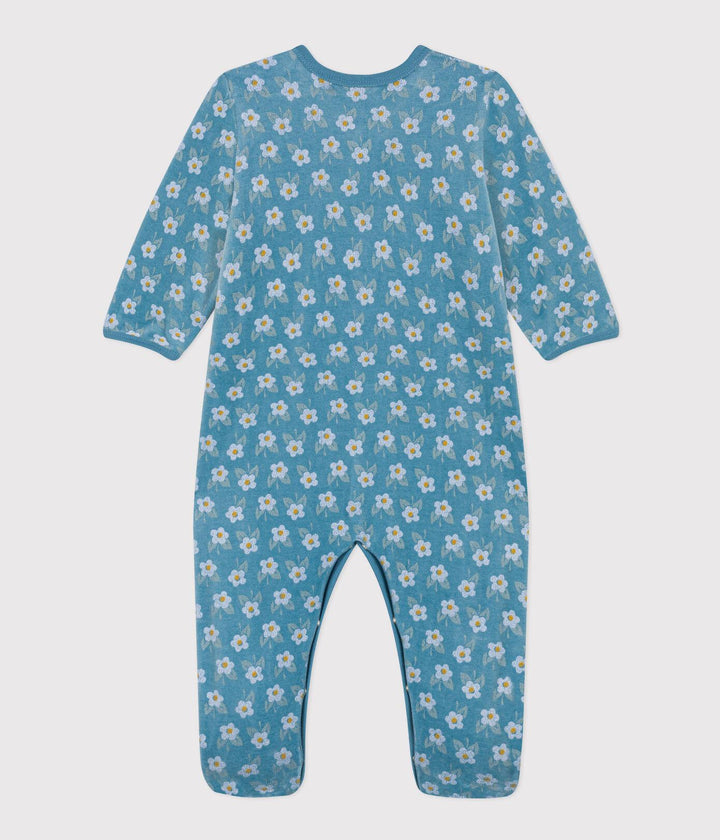 PIGIAMA IN CINIGLIA A FIORI A08E4 01 PETIT BATEAU 