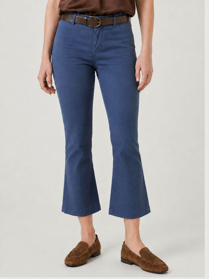 Pantalone a trombetta in cotone bluette 824MA LAVAGNA ANDREA MORANDO 