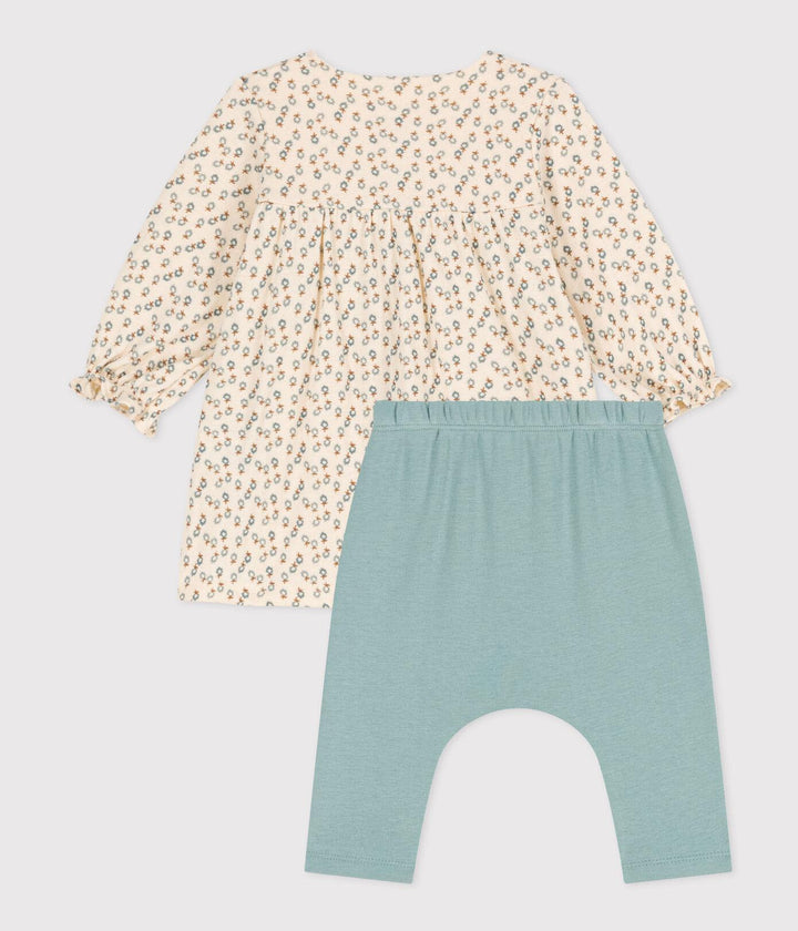 ABITO IN TUBIQUE E LEGGINGS PER BEBÈ A087L 01 PETIT BATEAU 
