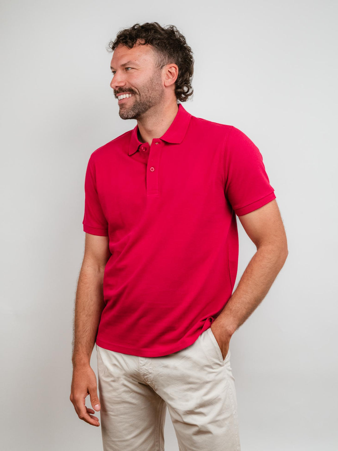 POLO IN COTONE PIQUET ROSSA