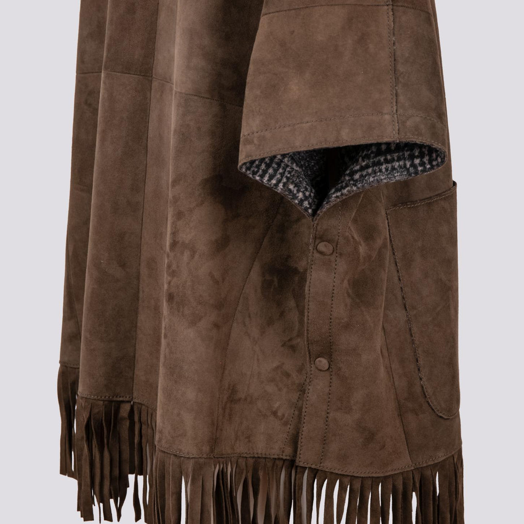 GIUBBOTTO STRUTTURATO IN CAMOSCIO  CON PIUMINO IN ECO-PIUMA FANGO LINR 18 JACK LEATHER 