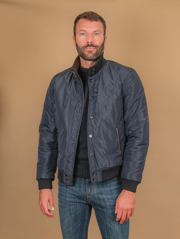 GIUBBOTTO IMBOTTITO IN PELLE MARRONE REVERSIBILE ARCR 06 JACK LEATHER 