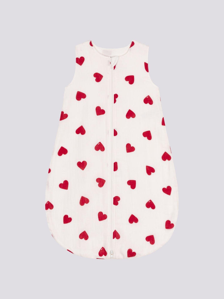 SACCO NANNA BEBÈ IN COTONE FANTASIA CUORI A09HI 01 PETIT BATEAU 