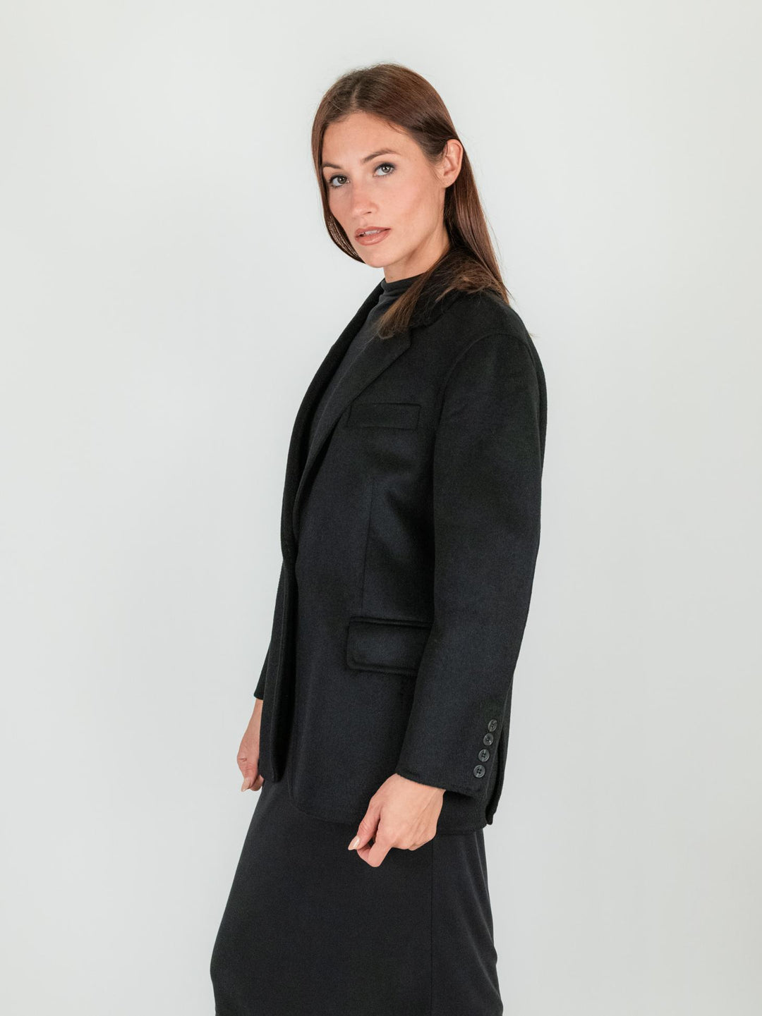 BLAZER MONOPETTO NERO KIM NERO ANDREA MORANDO 
