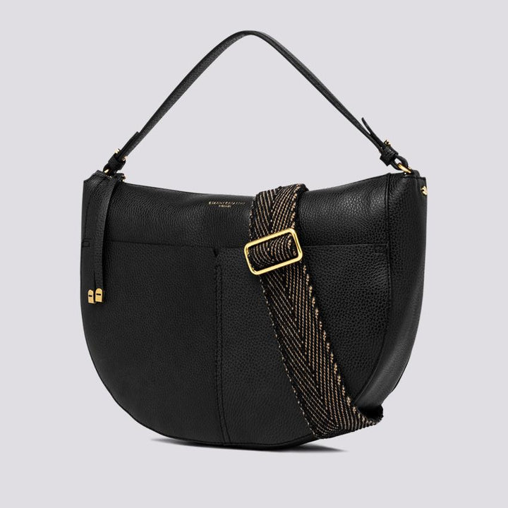 BORSA a spalla Ginko in PELLE nera BS 10446 RMN-NA 001 GIANNI CHIARINI 