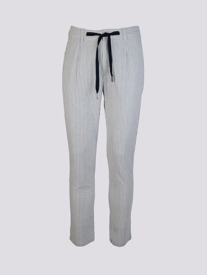 PANTALONE A RIGHE IN  COTONE CON COULISSE