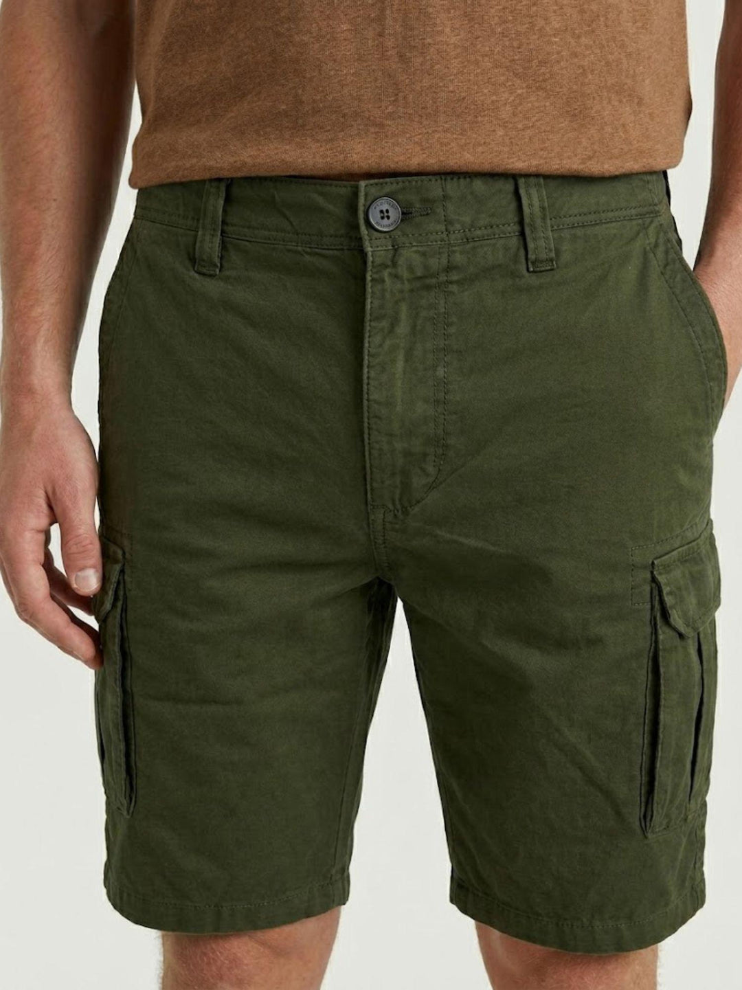 Bermuda cargo in cotone verde miilitare BR010673 ARMY ANDREA MORANDO 