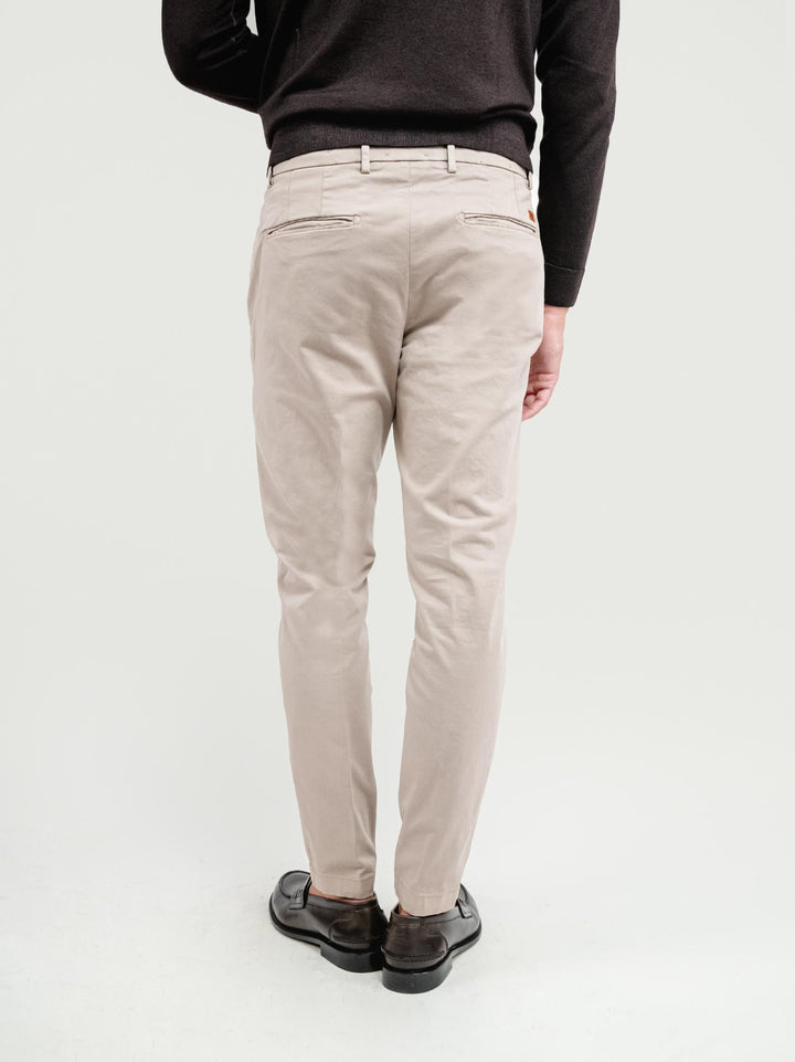 PANTALONE IN COTONE BEIGE T500BRO 775 NOLAB 