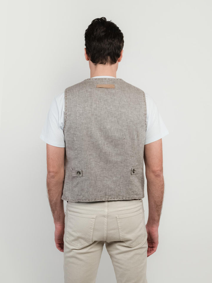 GILET IN PELLE SCAMOSCIATA REVERSIBILE KEATON