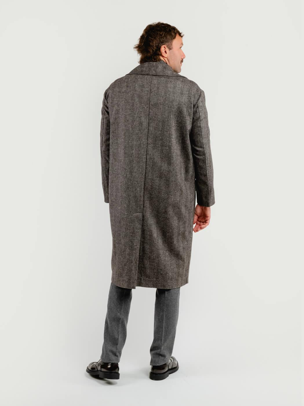 CAPPOTTO DOPPIOPETTO SPIGATO TESTA MORO K007 434 ANDREA MORANDO 