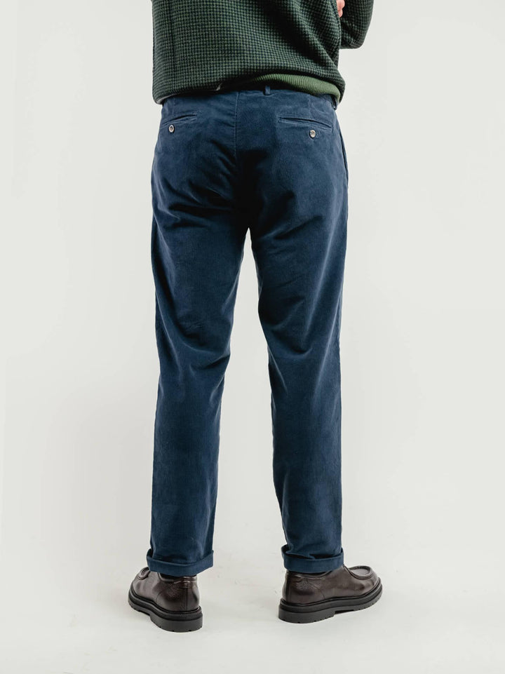 PANTALONE IN VELLUTO COSTE BLU BU26W16PAPA 222 ANDREA MORANDO 