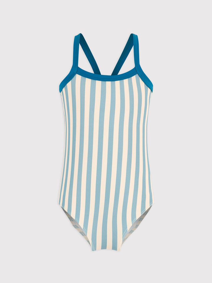 Costume Intero A Righe Bambina A06O4 01 PETIT BATEAU 