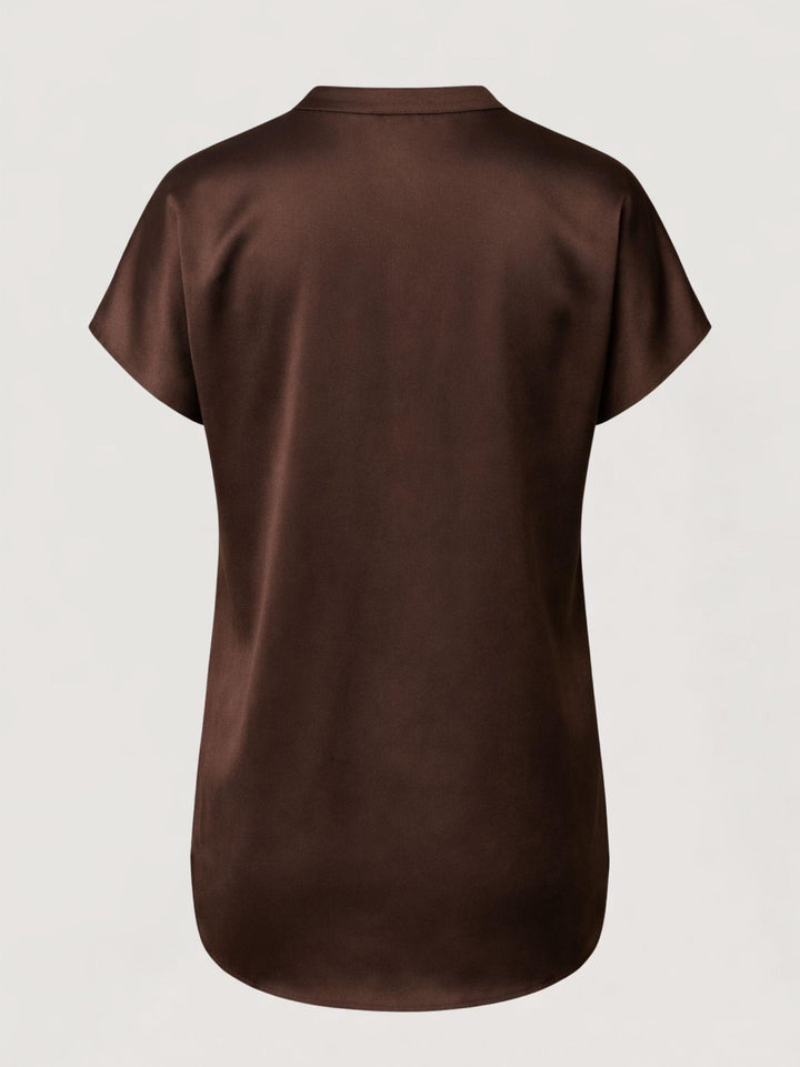 Blusa in raso marrone M9237 MARRONE ANDREA MORANDO 