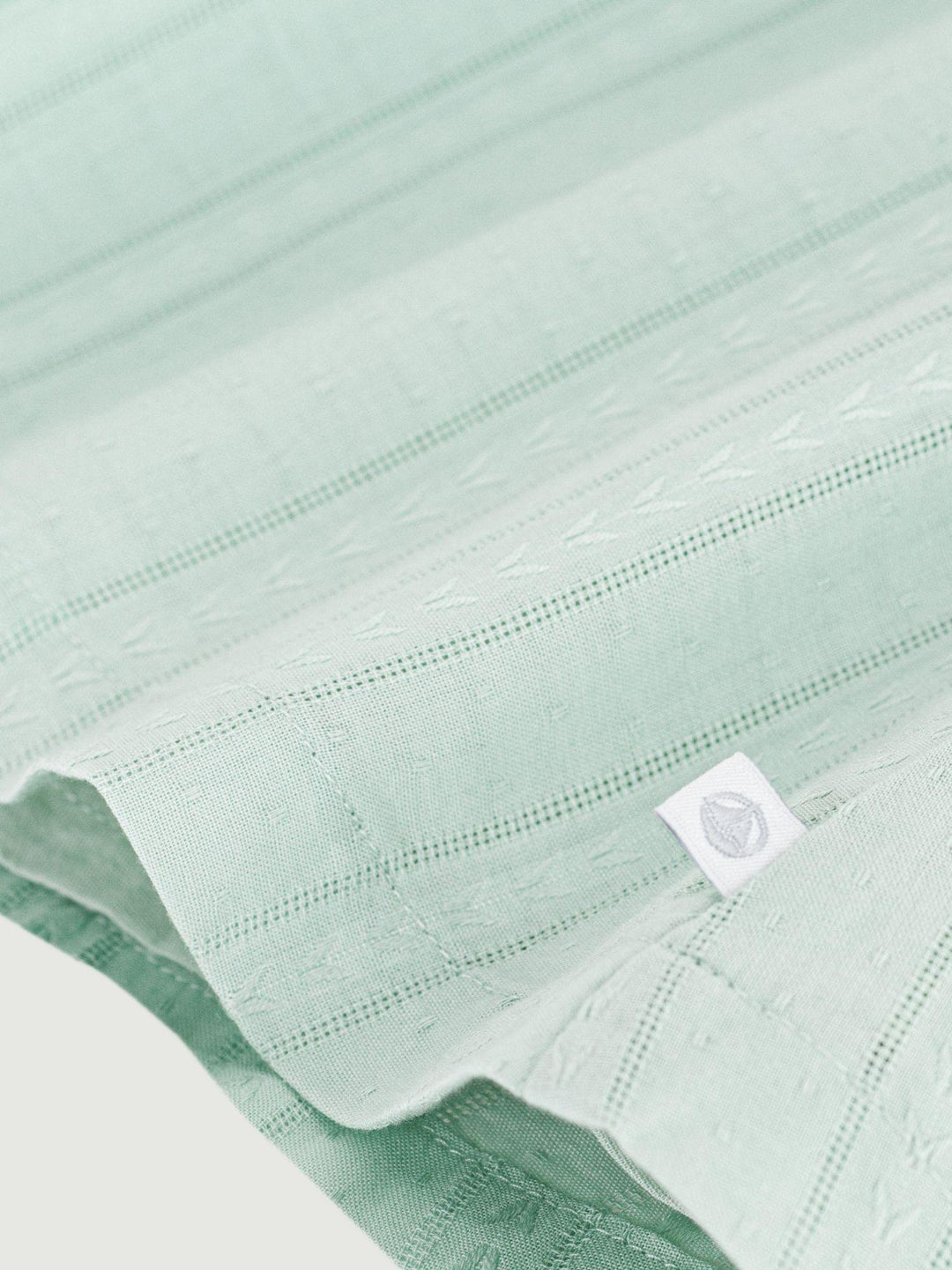 Vestito con volant e righe verticali in cotone blu A0F50 01 PETIT BATEAU 