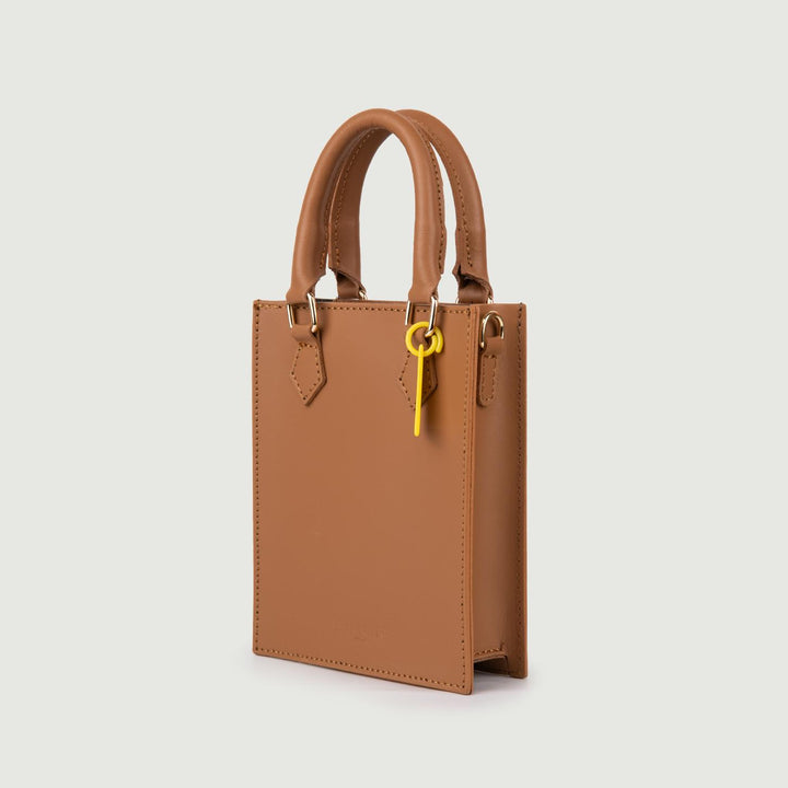 BORSA IN PELLE MARRONE BABY BABY BISCOTTO BIMOR 