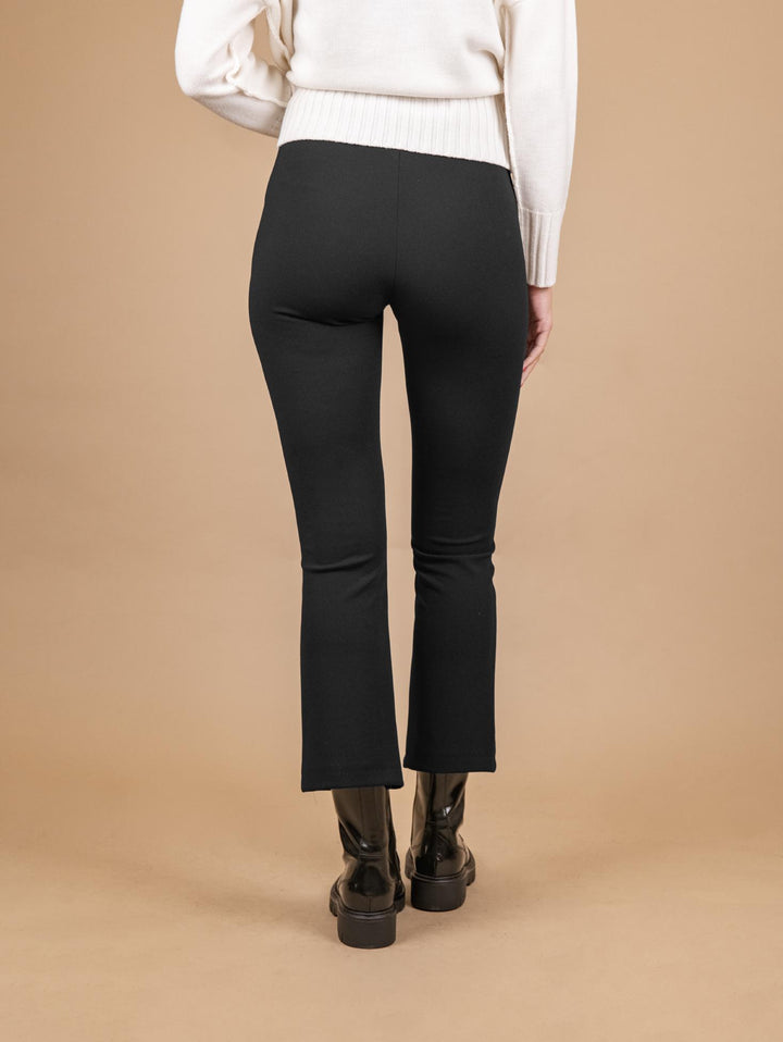 PANTALONE A TROMBETTA IN TESSUTO NERO CAPPERO NERO ANDREA MORANDO 