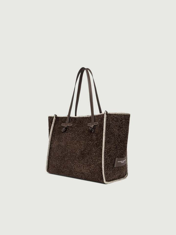 SHOPPING MARCELLA IN CAMOSCIO DARK BROWN 11100 LODEN 31 GIANNI CHIARINI 