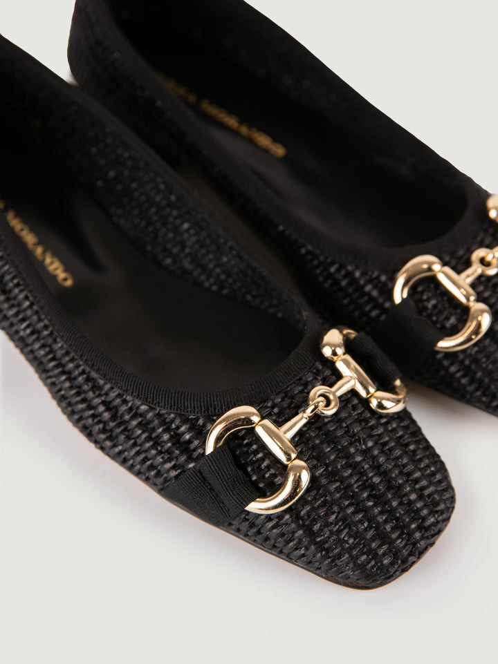 BALLERINA IN RAFIA NERA 4875 NERO ANDREA MORANDO 