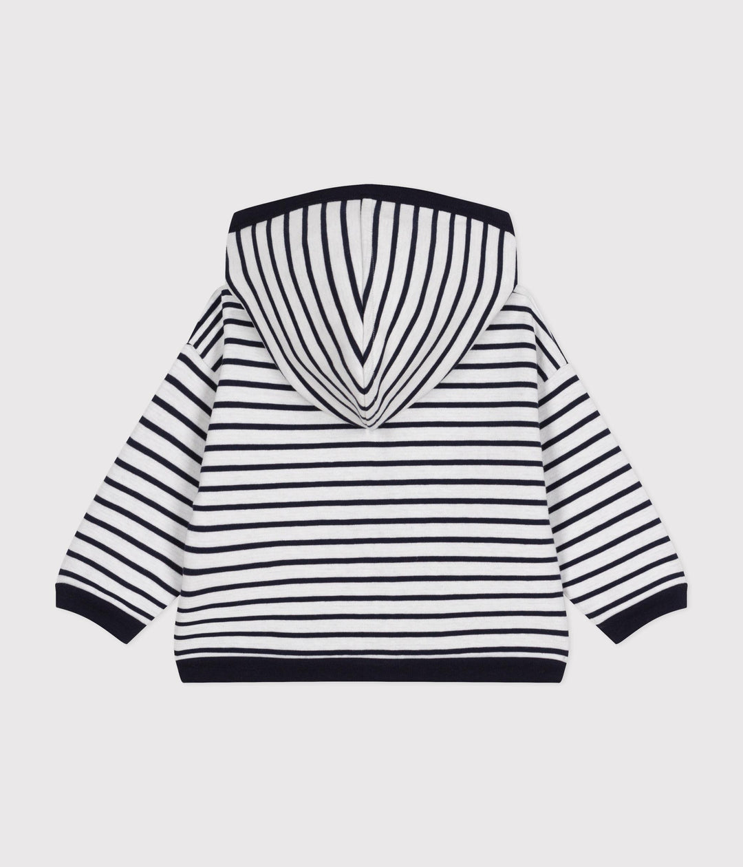 FELPA MARINIERE CON CAPPUCCIO BEBÈ A0A23 01 PETIT BATEAU 