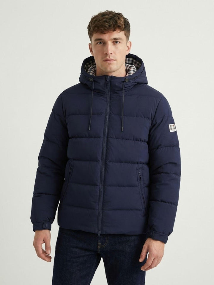 PIUMINO IMBOTTITO CON CAPPUCCIO NAVY JK010 NAVY AQUASCUTUM ACTIVE 