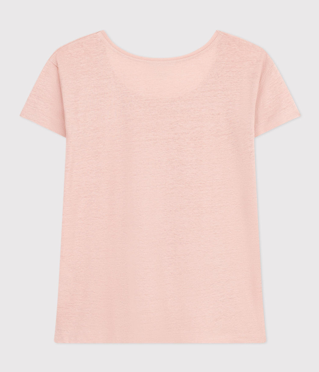 T-SHIRT LE DROIT GIROCOLLO IN LINO DONNA ROSA A09R7 03 PETIT BATEAU 