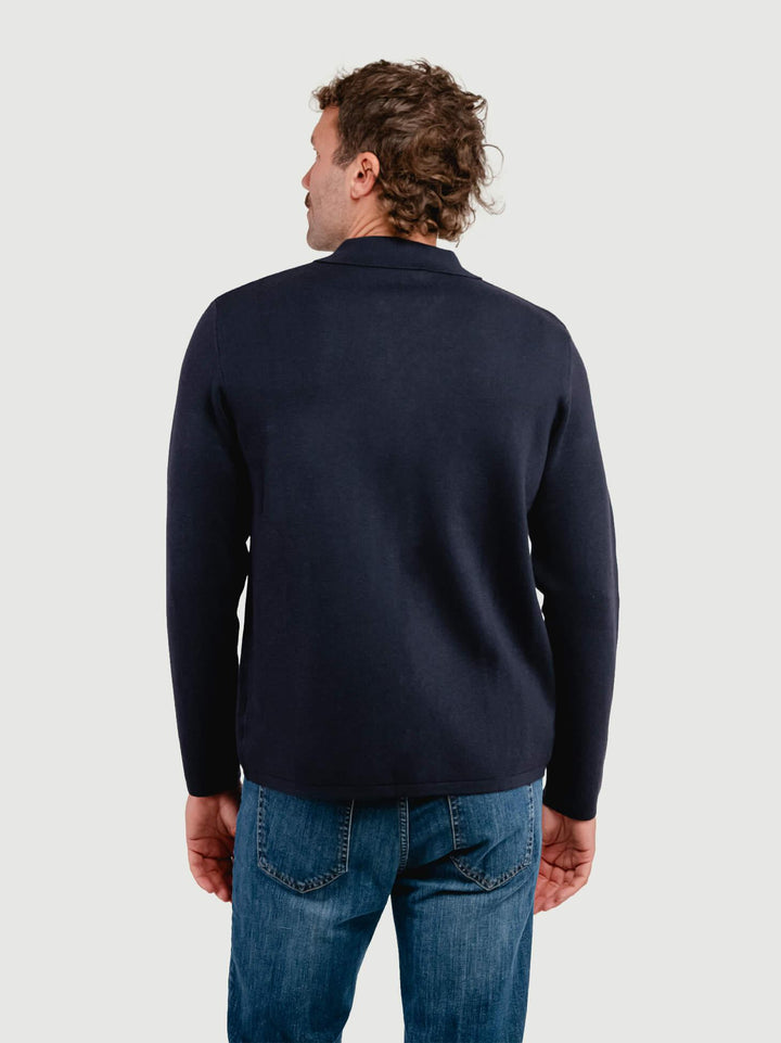 OVERSHIRT IN MISTO LANA BLU NAVY 4060225 205 ANDREA MORANDO 