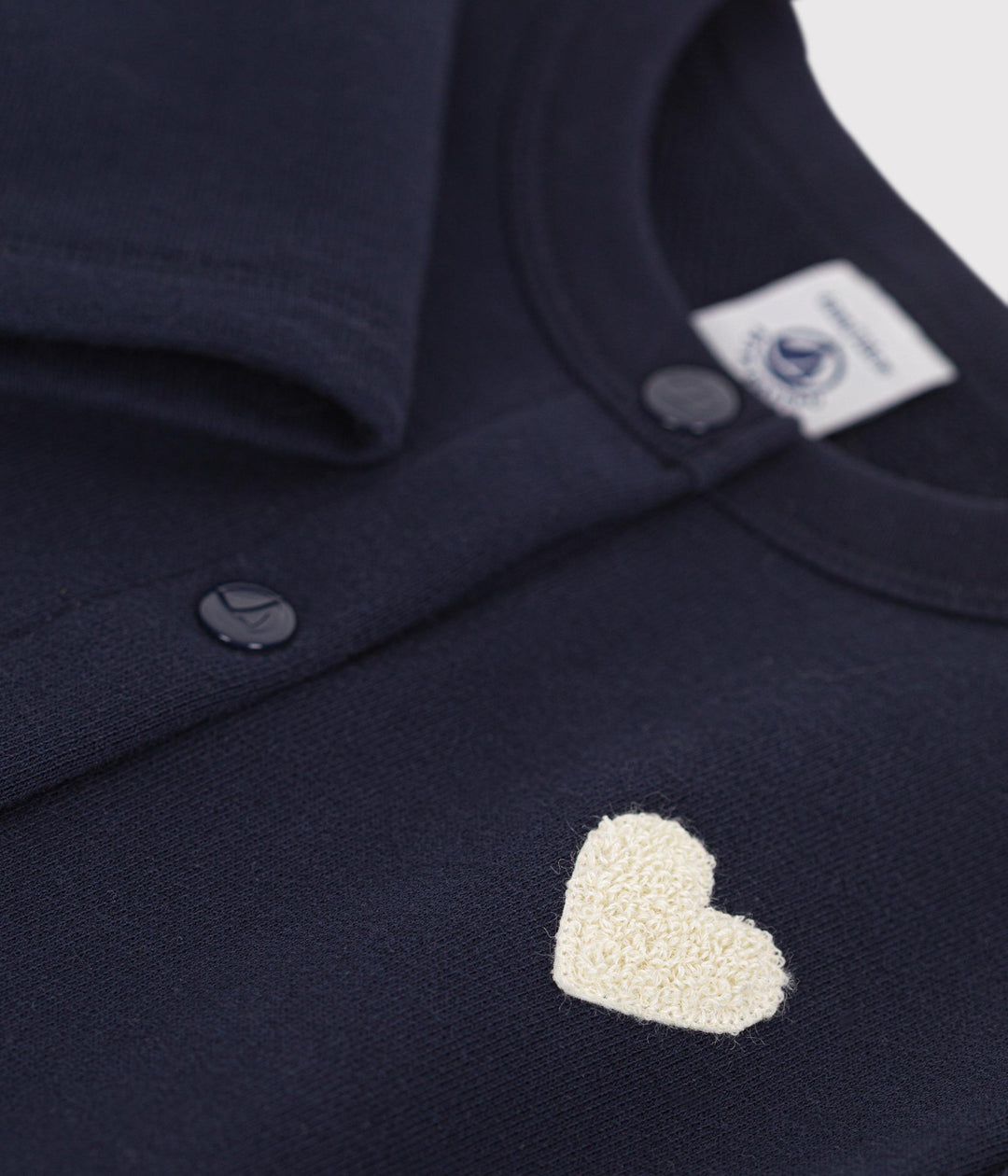 Cardigan blu in tessuto felpato bambina A0BEQ 04 PETIT BATEAU 