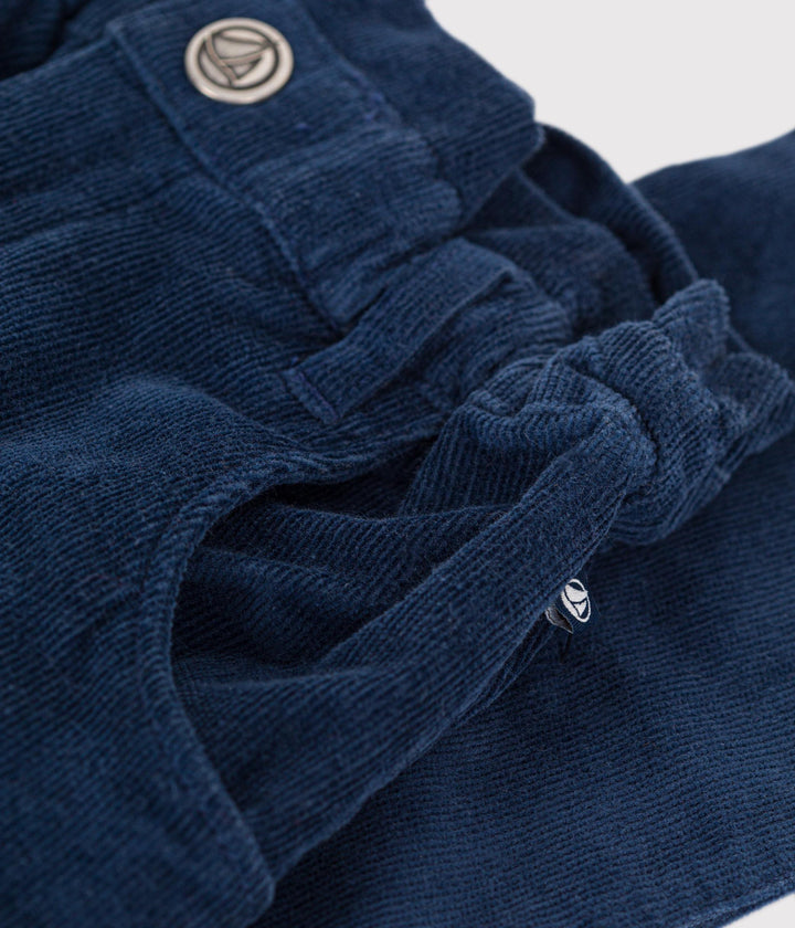 Pantaloni in velluto blu A0B6P 04 PETIT BATEAU 