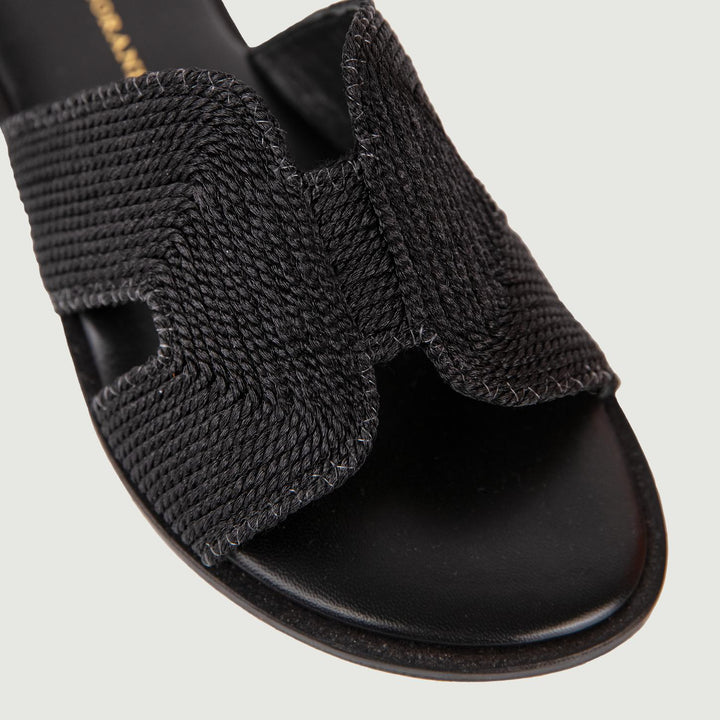 CIABATTINA CON FASCIA NERA<BR/> 1324 NERO ANDREA MORANDO 