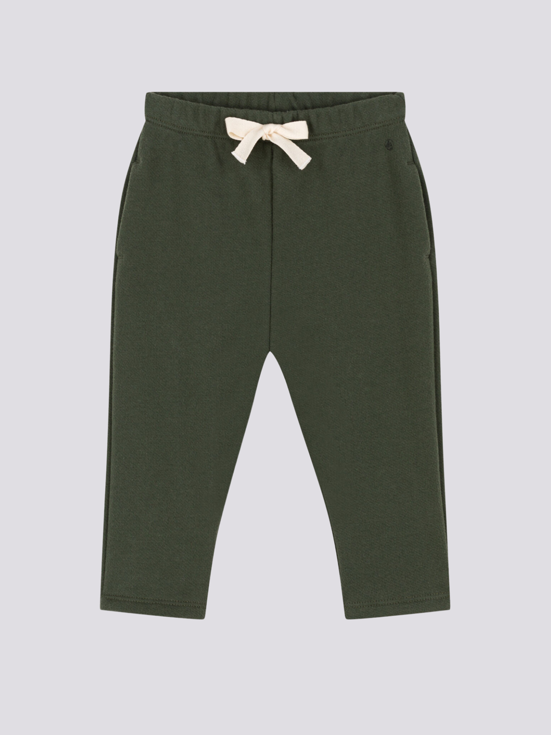 PANTALONI PER BEBÈ IN TESSUTO FELPATO VERDE A08GK 03 PETIT BATEAU 