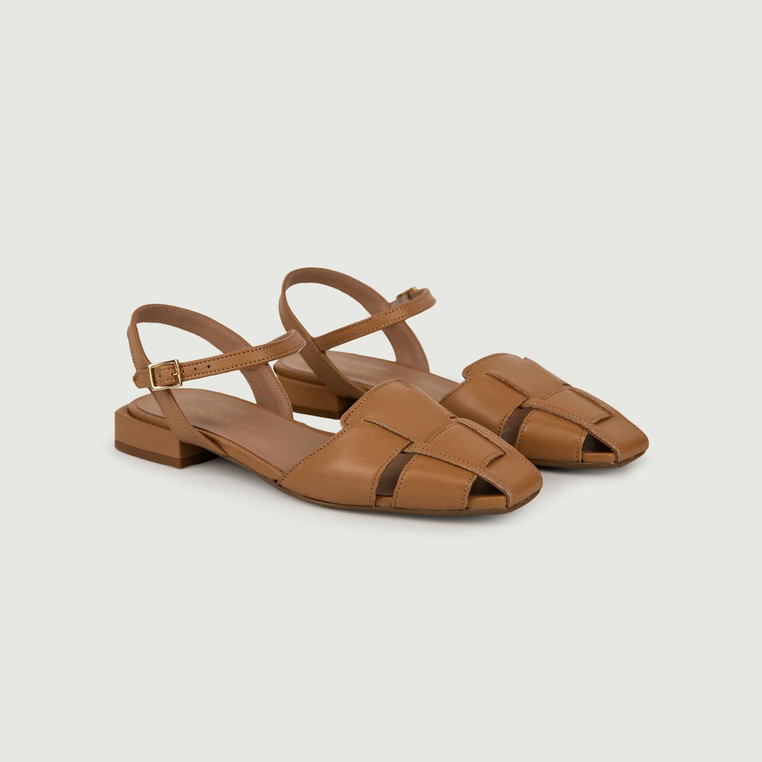 Sandalo in pelle cuoio con maxi listini DARIA36 TOATS ANDREA MORANDO 