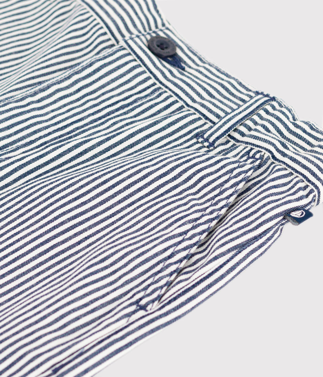 BERMUDA BAMBINO IN TELA DI COTONE A RIGHE A09NN 01 PETIT BATEAU 